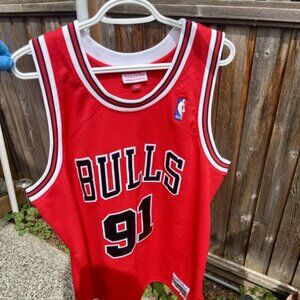 Mitchell & Ness Chicago Bulls #91 Dennis Rodman NBA Basketball Jersey (XL)